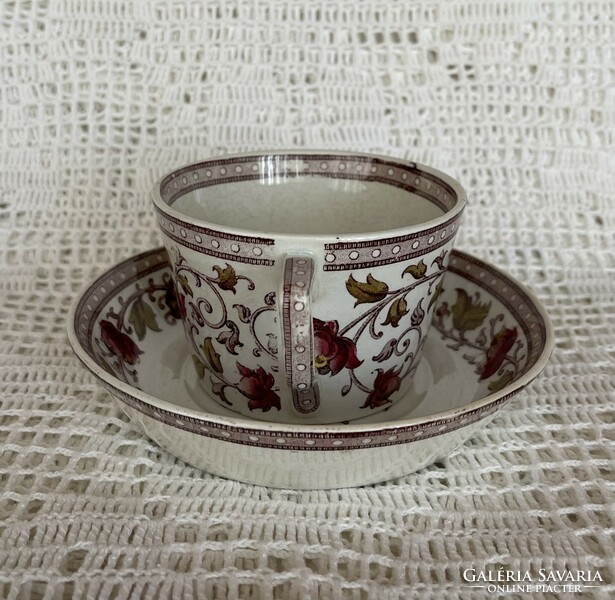 Sarreguemines oriental faience cup set