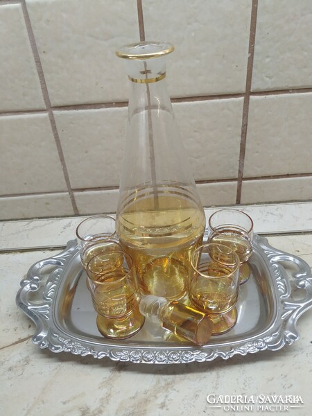 Amber glass drink set for sale!