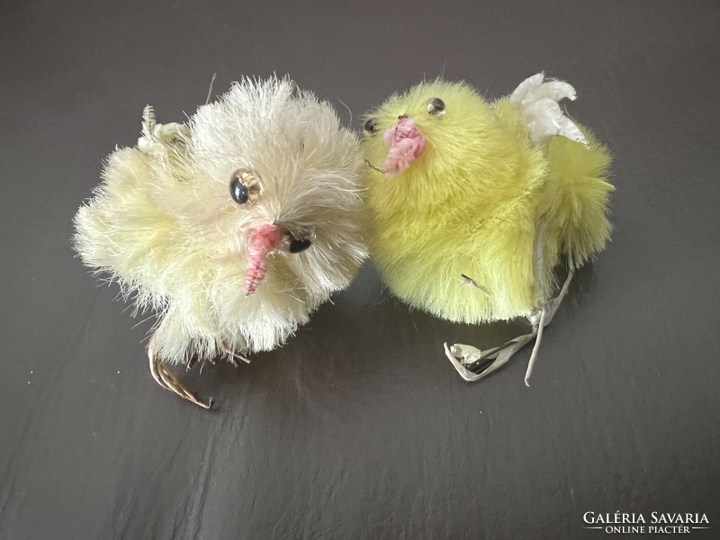 Two old Easter chenille chicks, peeps