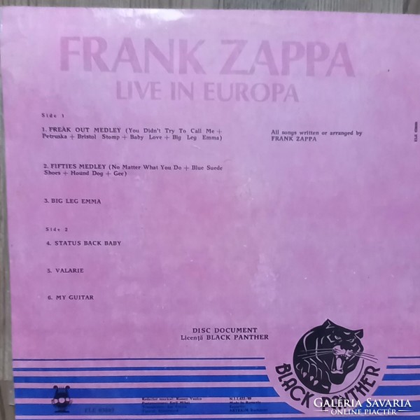 Frank zappa....Velky record