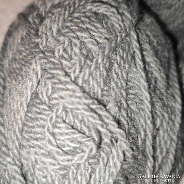 Gray needlework yarns and knitting yarns in one