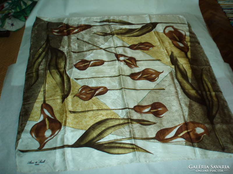 Vintage real silk silk scarf