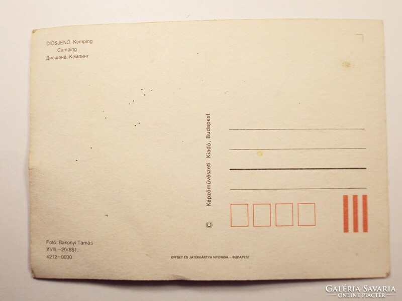 Régi képeslap levelezőlap - Diósjenő kemping