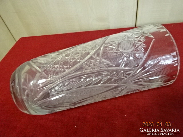 Polished glass vase, height 24 cm. Jokai.