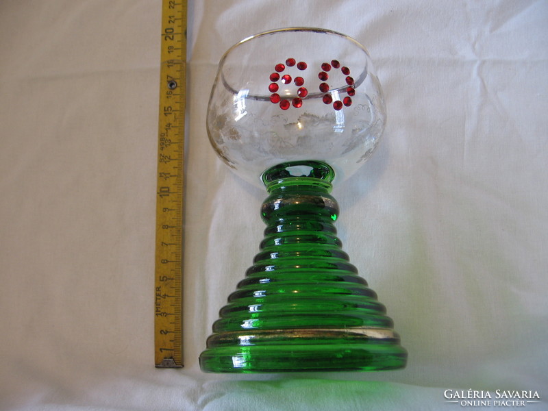 60th anniversary römer glass lined with rhinestones
