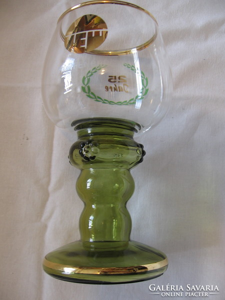 25th birthday, anniversary theresienthal römer glass with green soles