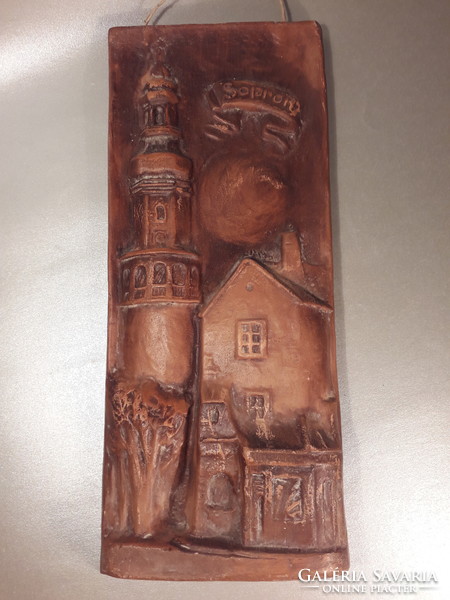 Ceramic wall picture wall ornament marked jakab l. Absolute bargain in Sopron!