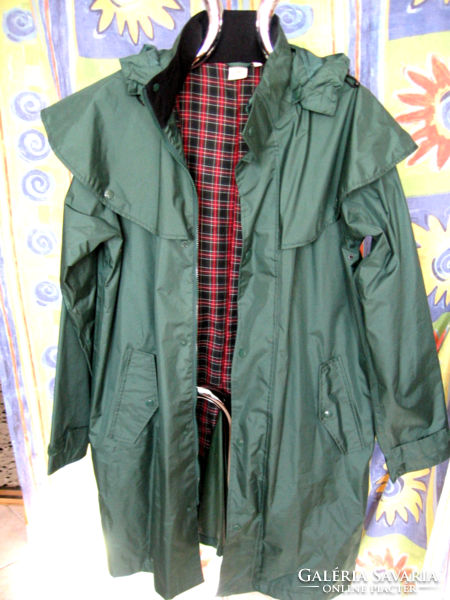 Retro cotton traders green women's raincoat m