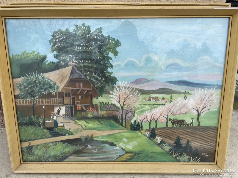Tóth 1977 signed painting