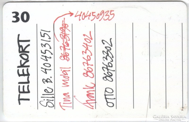 Külföldi telefonkártya 0494  Dánia    1998