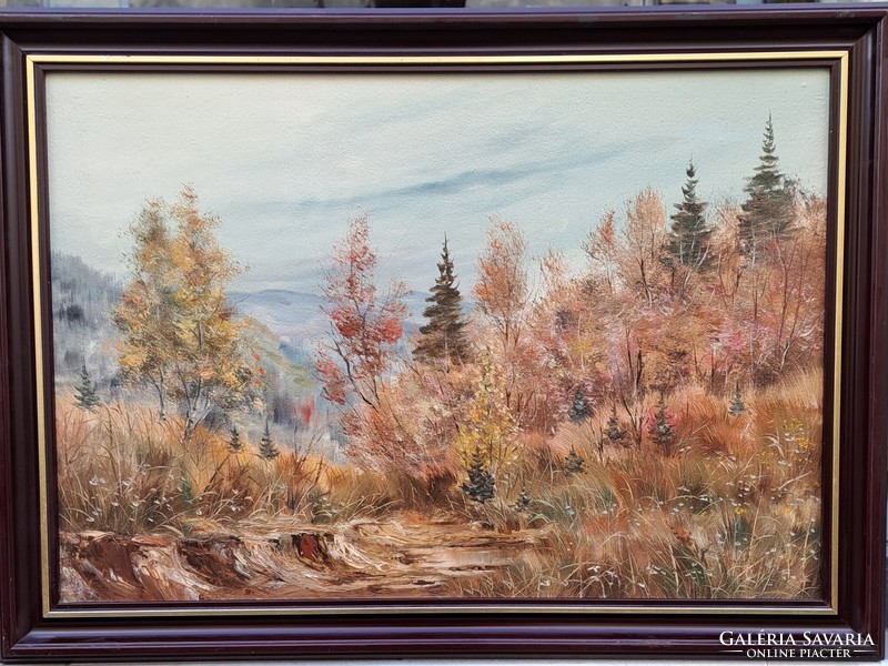 Miklós Kovrig (1951-): autumn forest, 50x70 cm.