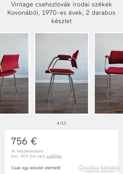 Csehszlovak mid century szék design ALKUDHATÓ!