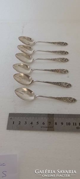 Antique art nouveau Far East Japanese or Chinese silver spoons 6 pcs