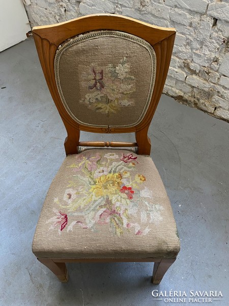 Chair - with embroidered upholstery