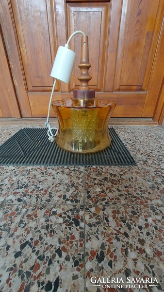 Retro design glass amber ceiling lamp