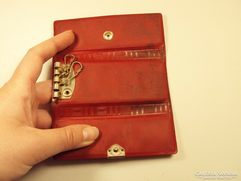 Retro faux leather plastic key holder key holder
