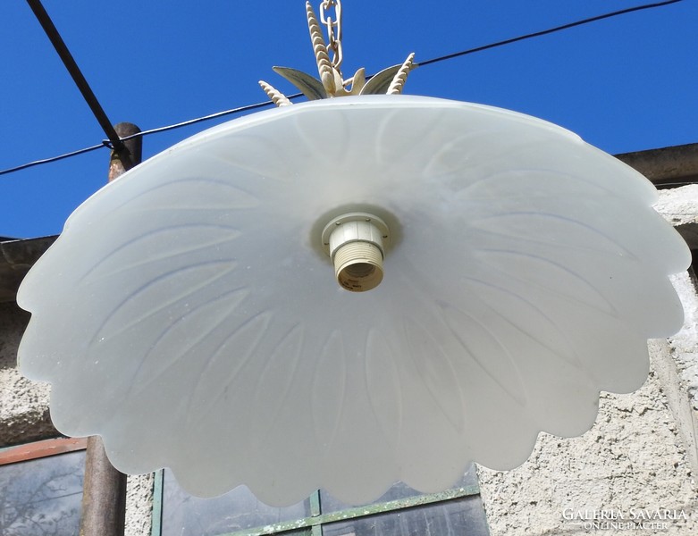 Large flower-shaped hanging lamp - chandelier