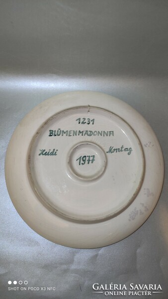 Also for Mother's Day, a beautiful ceramic wall bowl decorated with an intimate scene, marked