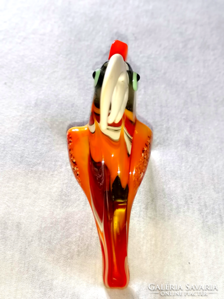 Italian very decorative, colored glass cockatoo 51.