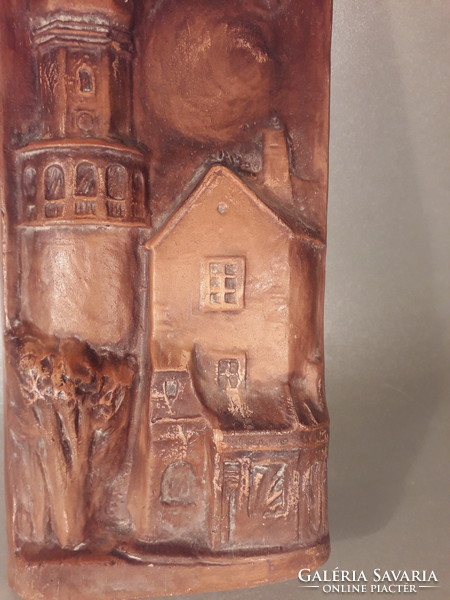 Ceramic wall picture wall ornament marked jakab l. Absolute bargain in Sopron!