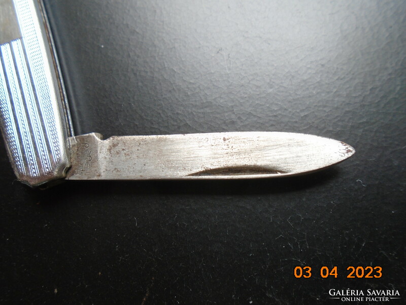 Knife with silver-plated handle, pocket knife with Richards Sheffield England mark