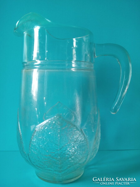 Glass jug pouring large size with thick walls absolute sale!