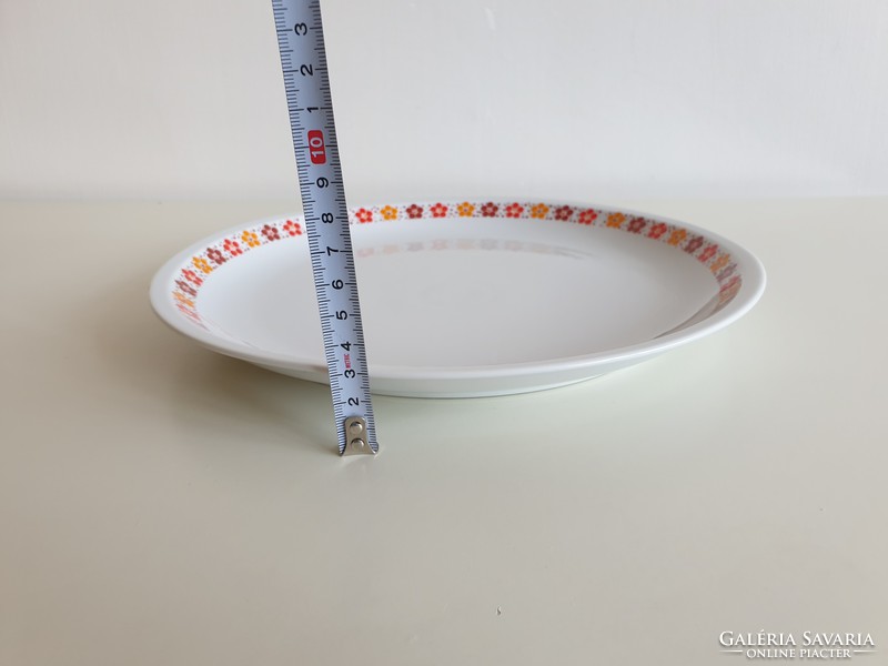 Retro Alföldi porcelán nagy méretű 28,7 cm régi kínáló tál tányér virágos kerek tálca
