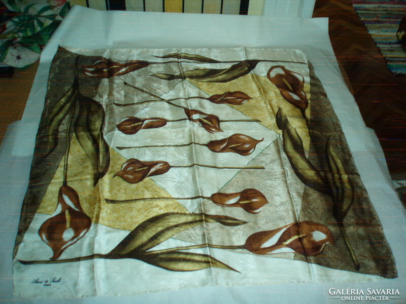 Vintage real silk silk scarf