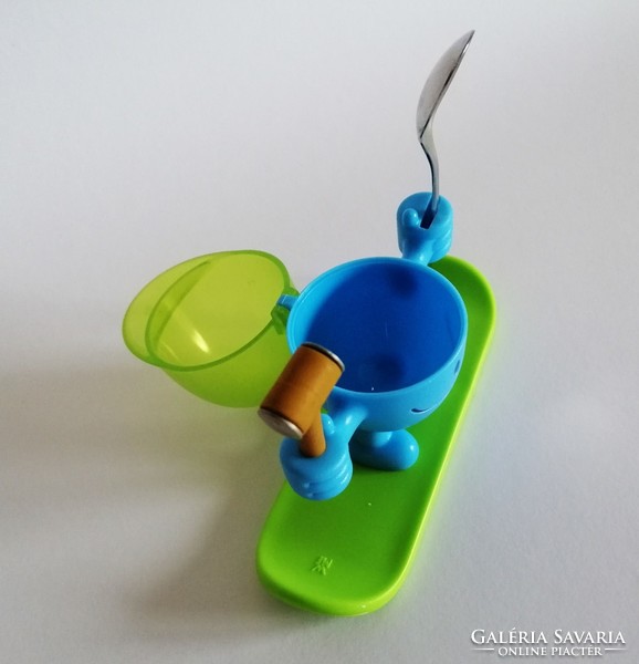 Wmf design egg holder with spoon + wmf 'farm' children's cutlery set