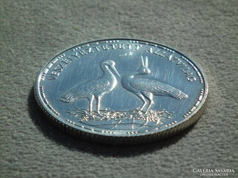 Endangered fauna - white stork - 200 HUF silver 1992