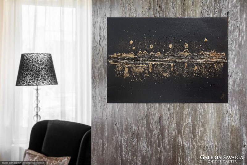 Entire apartment with 4 enameled pictures in one style, by premium artist, with certificate. Károlyfi zs/1952