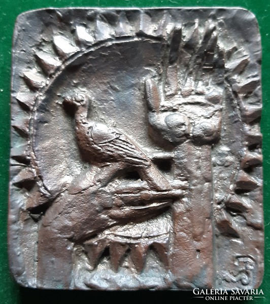 József Somogyi: bronze plaque, relief