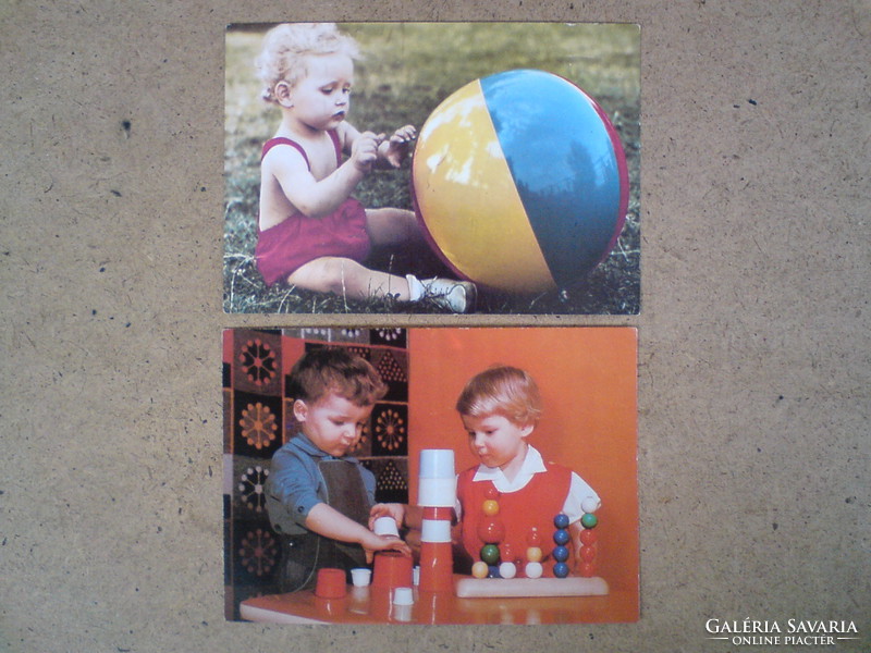 Old postcard: children's photos