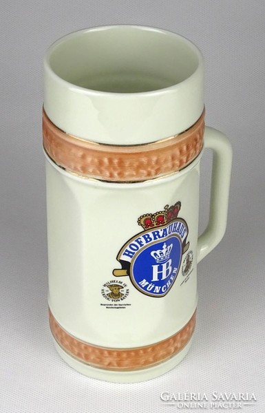 1M529 Hollóházi porcelán söröskorsó HB München