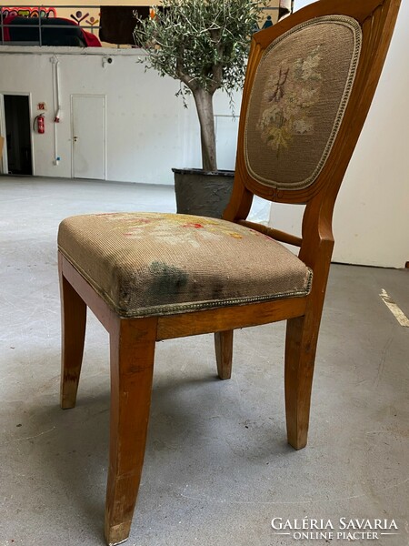 Chair - with embroidered upholstery