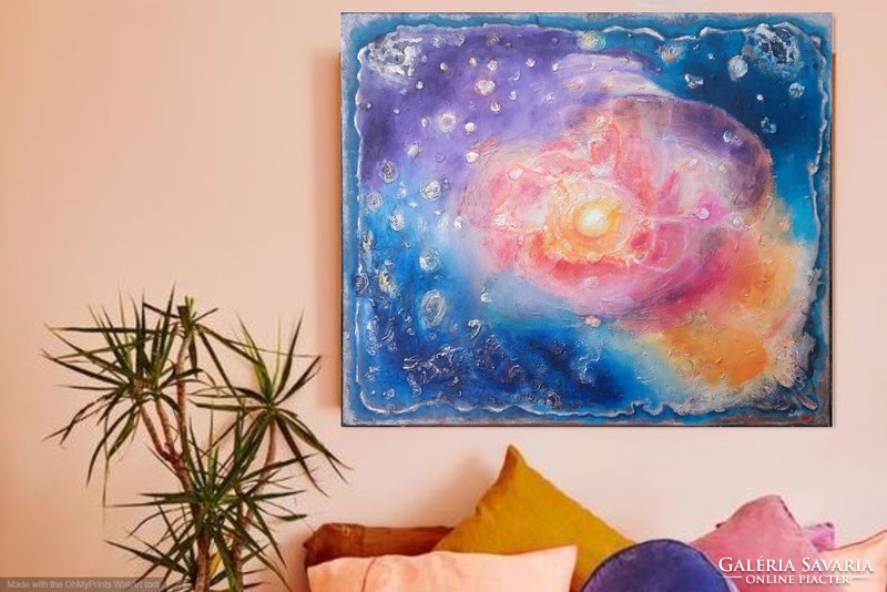The birth of a star. 80X95cm, canvas. Zsófia Károlyfi by premium award-winning artist. It can be taken with a certificate.