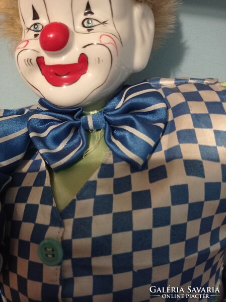 Sale!! Huge antique clown 60 cm porcelain hand and foot/1 foot damaged/