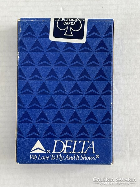 Retro, vintage Delta Airlines légitársaság francia kártya, bontatlan csomagolású