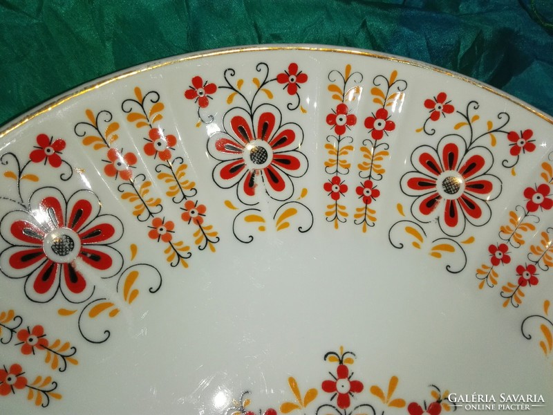 Hollóházi porcelán kínáló tányér,  asztalközép....25 cm..