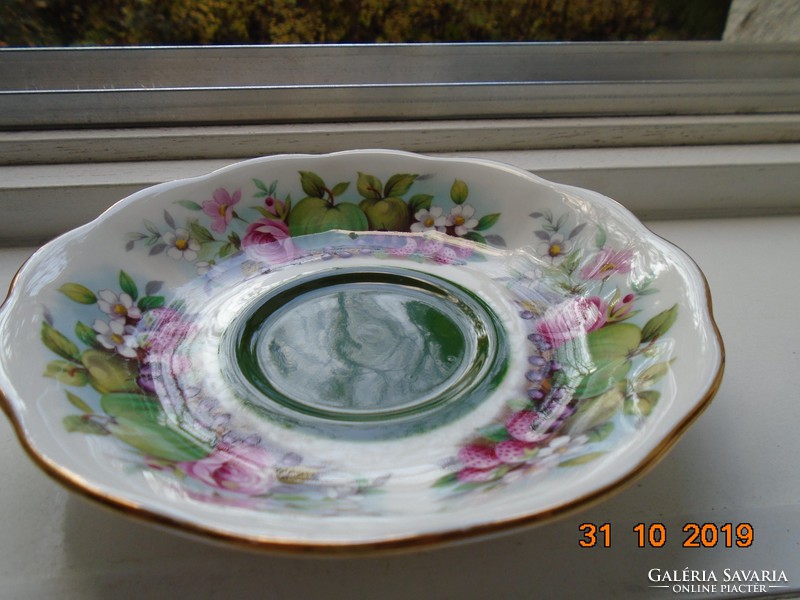 Royal albert country fayre series sommerset rich fruit and flower pattern small plate