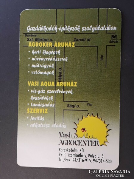 Régi Kártyanaptár 1997 - Vasi Agrocenter felirattal - Retró Naptár