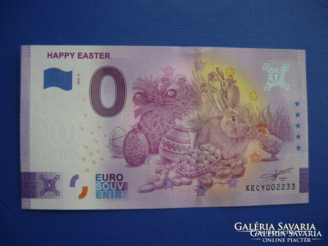 Germany 0 euro 2022 easter bunny chick eggs! Rare memory paper money! Unc!