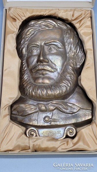 Portrait of Louis Kossuth on a bronze plaque