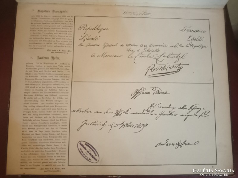 1864 autograph album with handwriting by celebrities