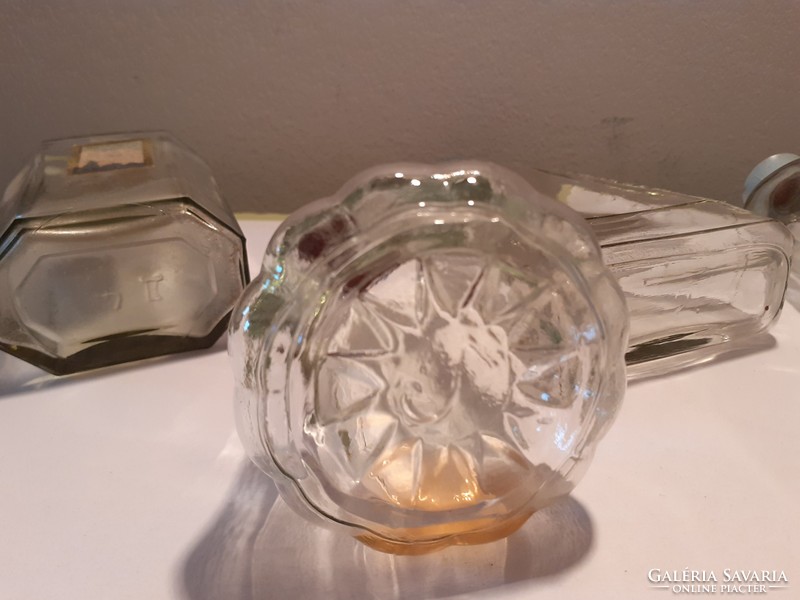 Retro perfume glass cologne old perfume bottle 4 pcs