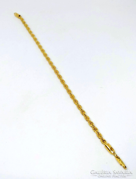 14K gold-plated (gp) 4 mm thick twisted bracelet