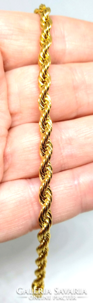 14K gold-plated (gp) 4 mm thick twisted bracelet