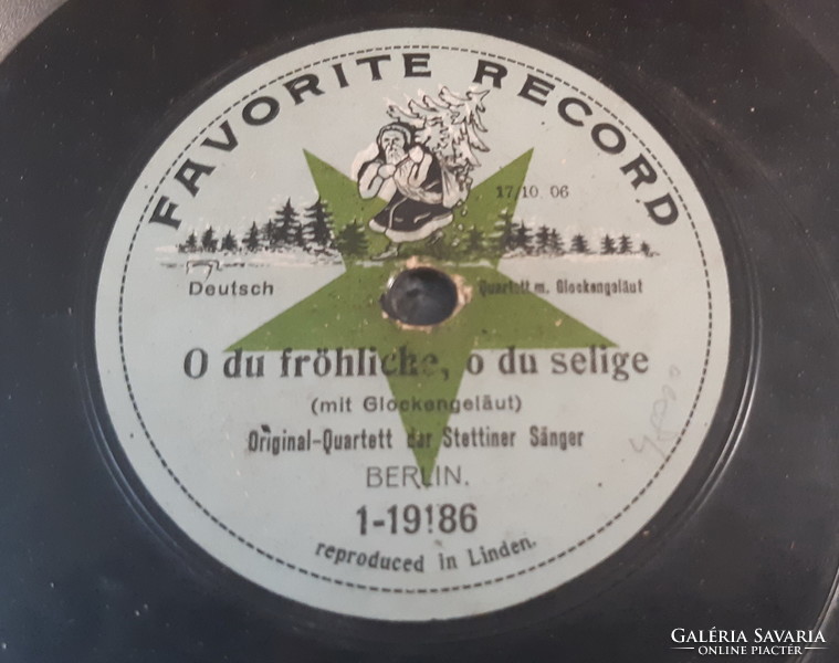 Original - quartet der stettiner sänger gramophone record shellac 78 - rpm rare!