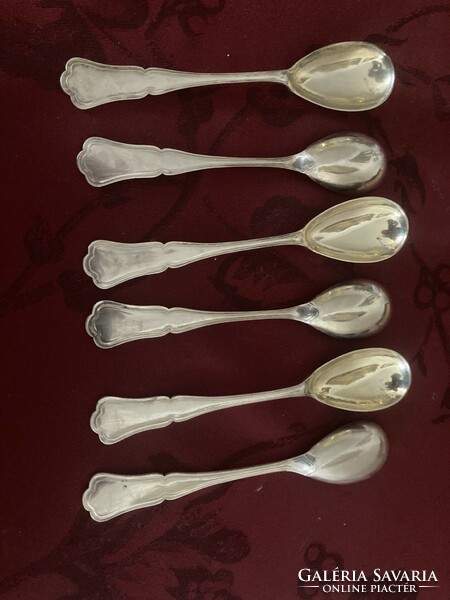 Silver pudding spoon set/ 6 pcs