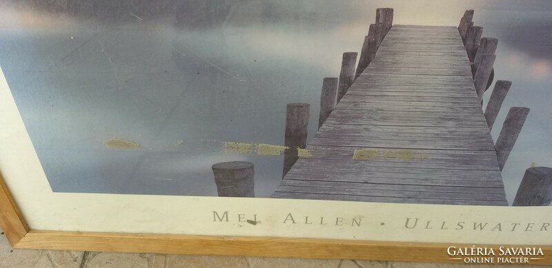 Mel Allen (ullswater) landscape reproduction in wooden frame 74 cm x 54 cm